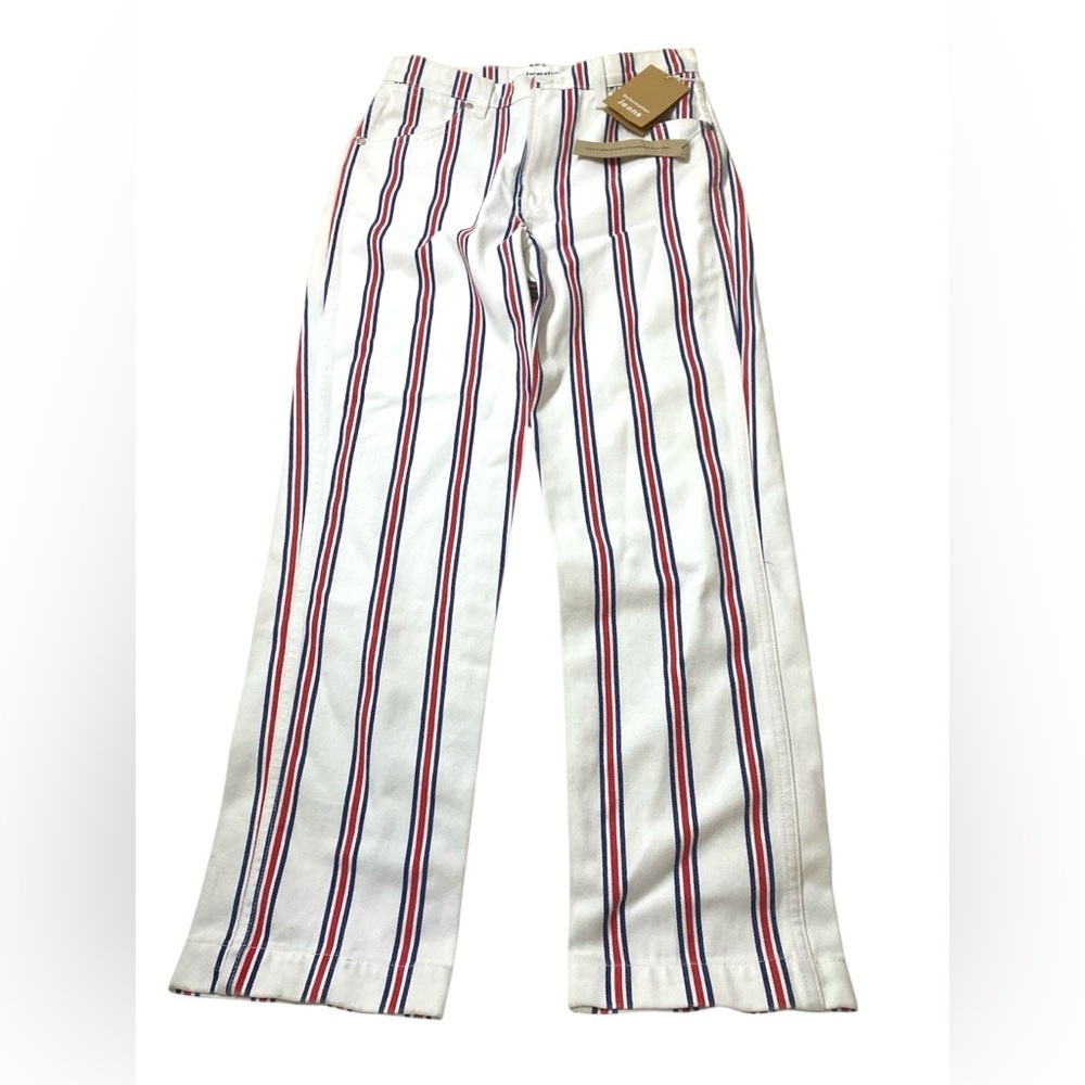 🆕Reformation - The Roper Mid Rise Striped Ankle Jean - Picture 5 of 16